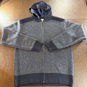 Scott James Navy Hoodie Zipup Sweater Sz M